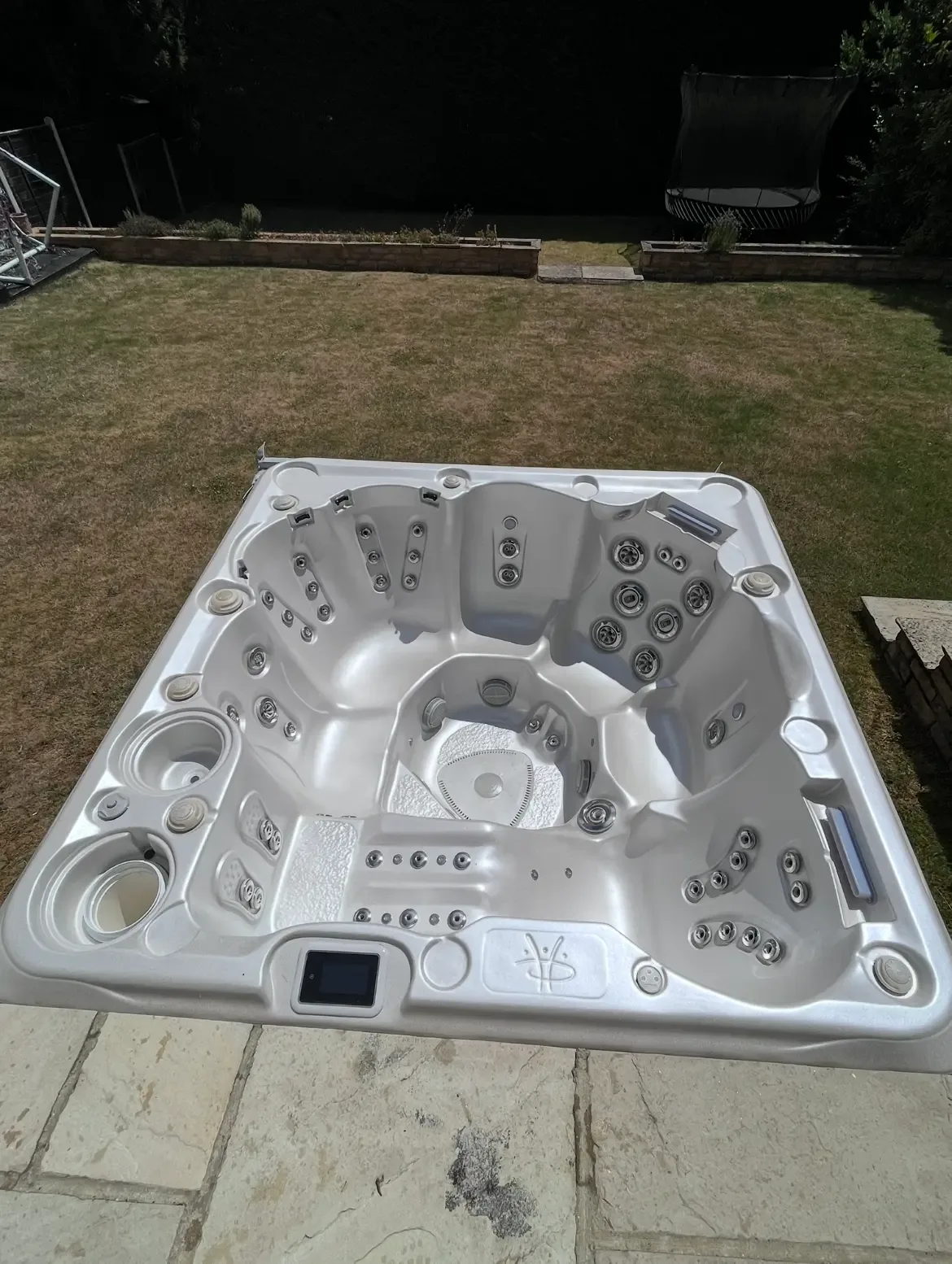 Close view of an empty spa interior